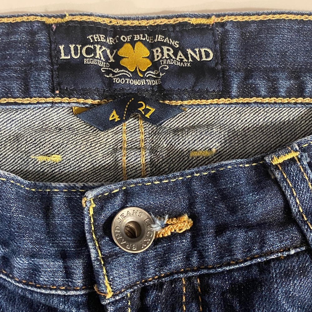 Lucky Brand Shorts, Denim, Cotton, Sz 4, Waist 27, Distressed, Riley shorts - Picture 2 of 14